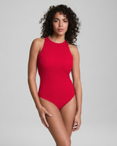 SPANXshape™ Swim Pique High Neck One-Piece | Spanx Red
